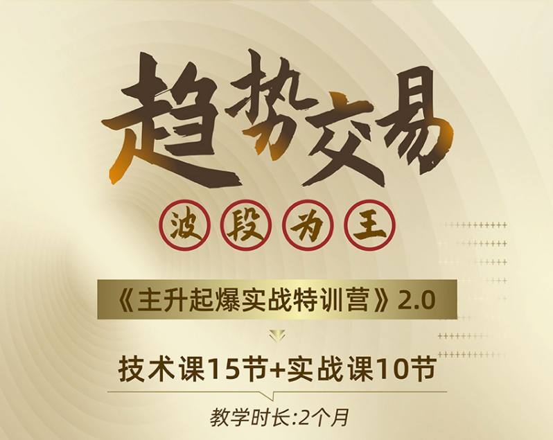 【一休】原价2899元的《主升浪起爆特训营2.0》网盘课程下载