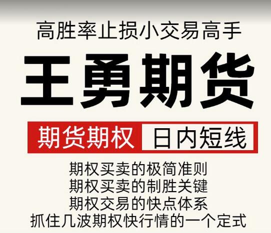 【王勇】《王勇期货期权日内短线培训课程 高胜率 止损小 交易高手》网盘课程下载